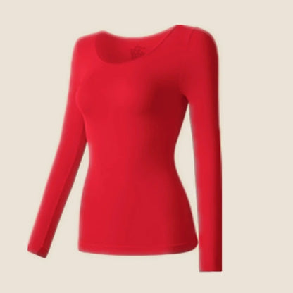 T-shirt thermique à manches longues pour femme - Couche de base d'hiver