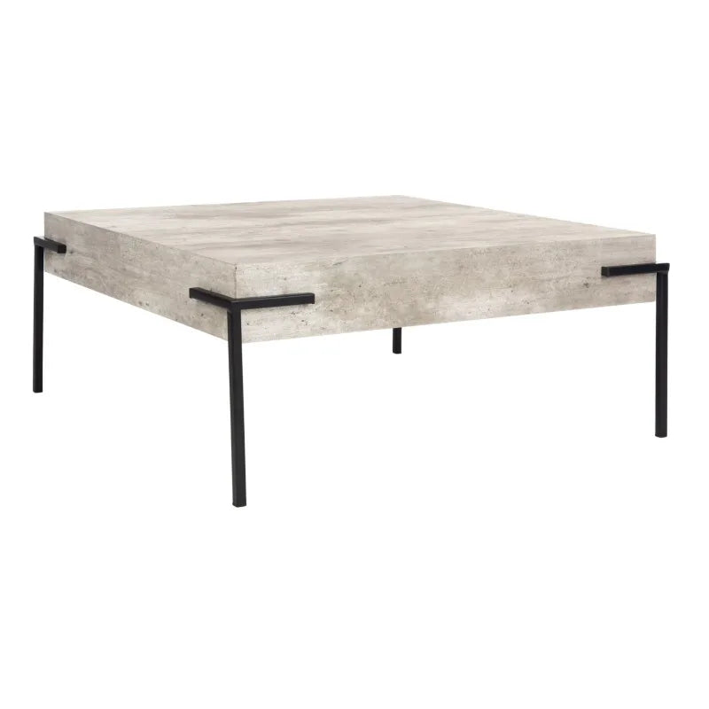 Retro Square Coffee Table - Grey/Black