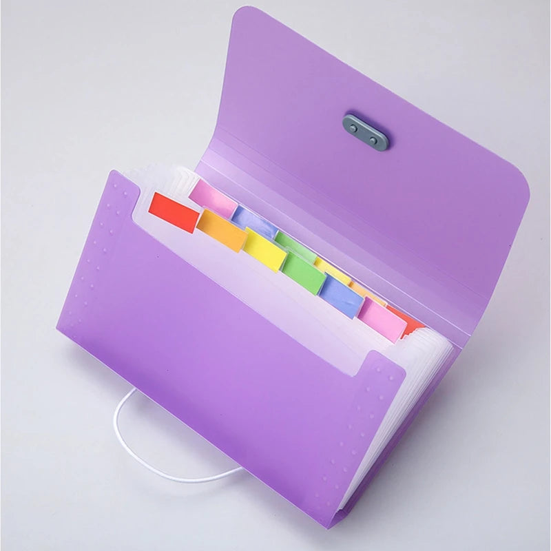 A6 Expanding File Folder - Buckle Wallet Organizer for Documents
