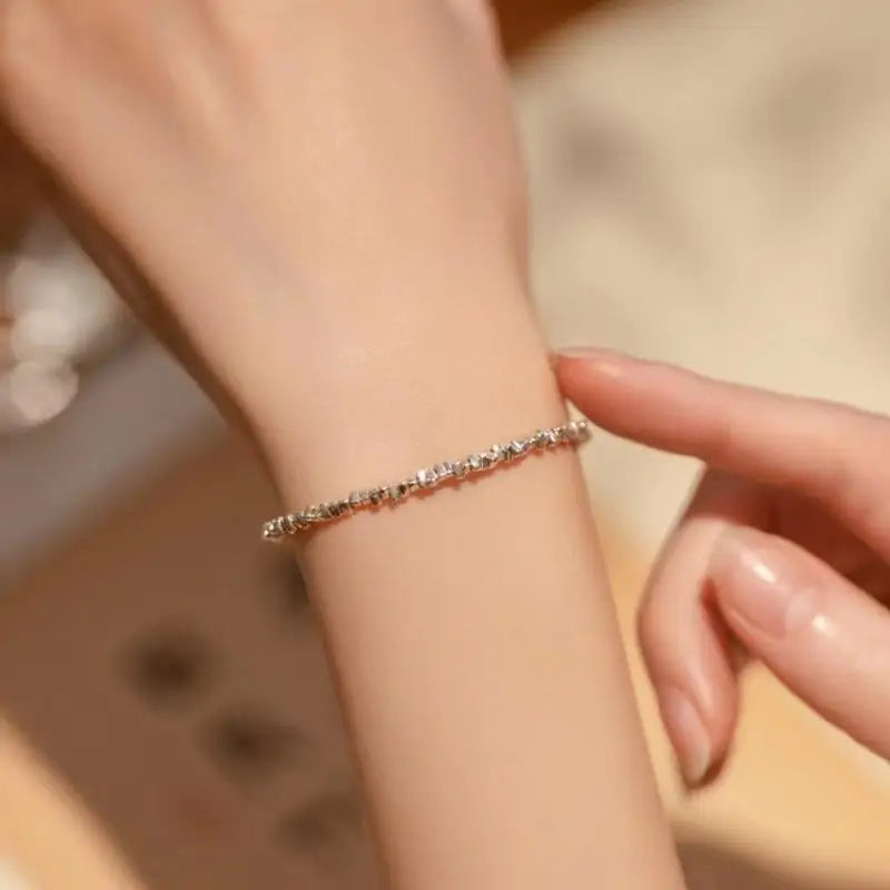 New 925 Sterling Silver Sparkling Clavicle Chain