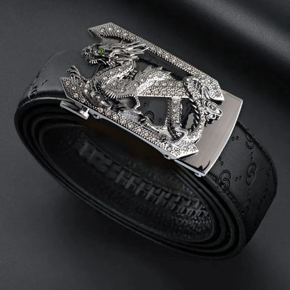 Boucle de ceinture dragon - Style rétro en argent sterling