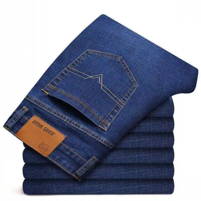 Pantalon de travail décontracté en jean bleu d'été pour hommes
