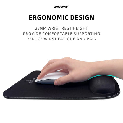 Memory Foam Mouse Pad with Ergonomic Wrist Support