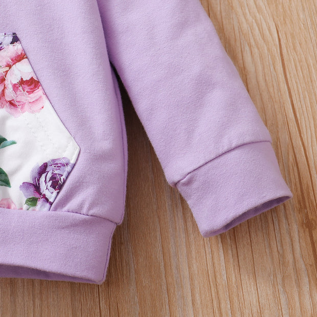 3 Piece Infant Floral Baby Girl Clothes Set