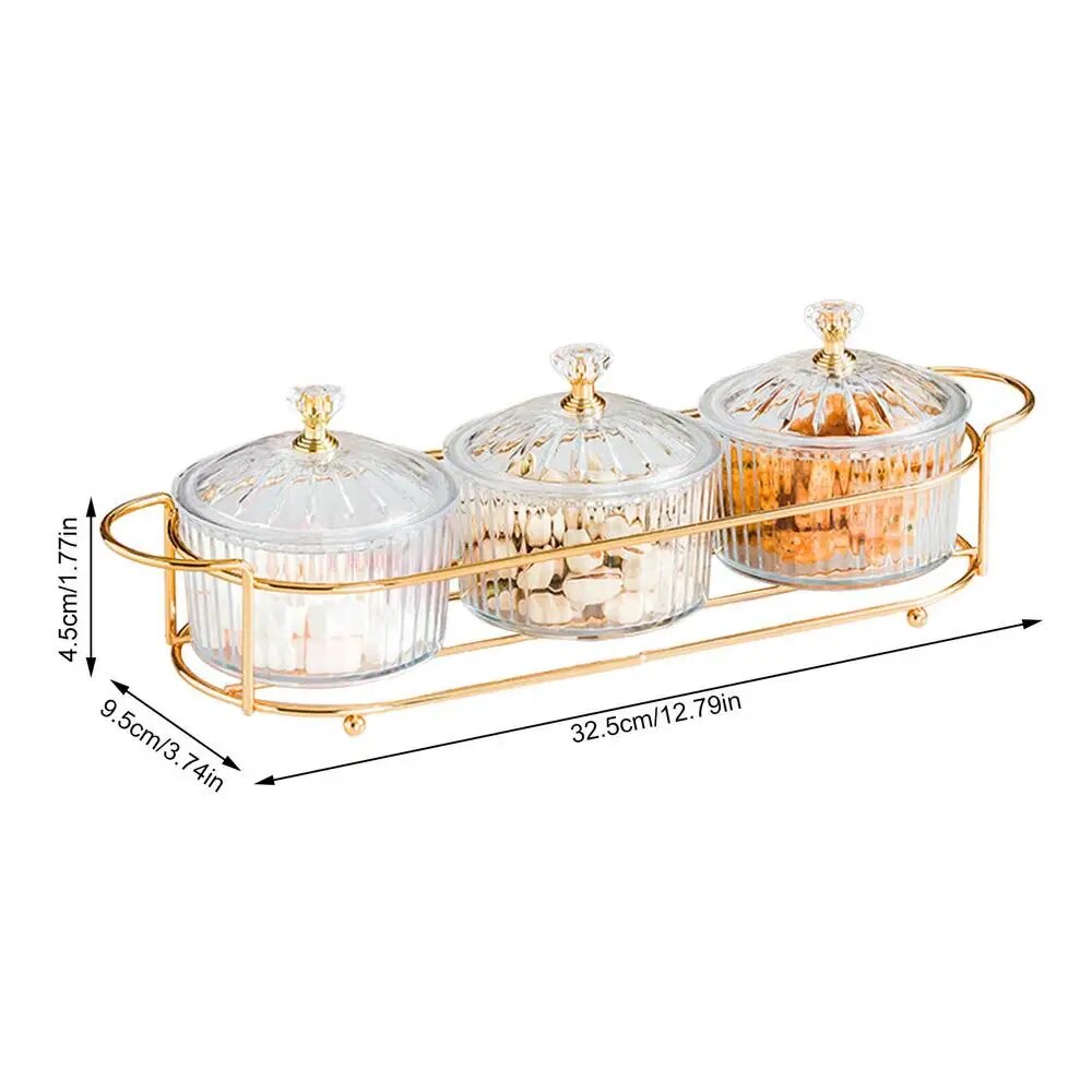 4pcs - Dried Fruit Plate Snacks Transparent