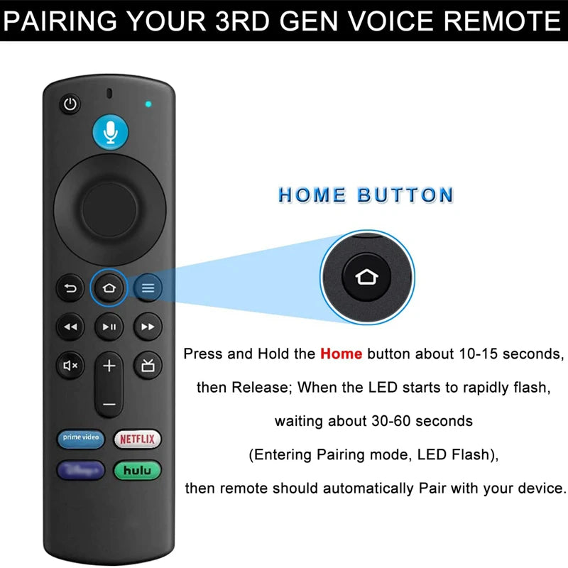 Bluetooth Voice Remote Control Replacement for Fire TV Devices