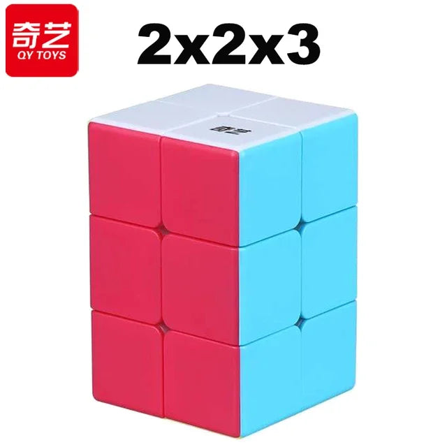 QiYi Dino Cube 3X3 Magic Speed ​​Cube - Jouet de puzzle professionnel sans autocollant pour enfants