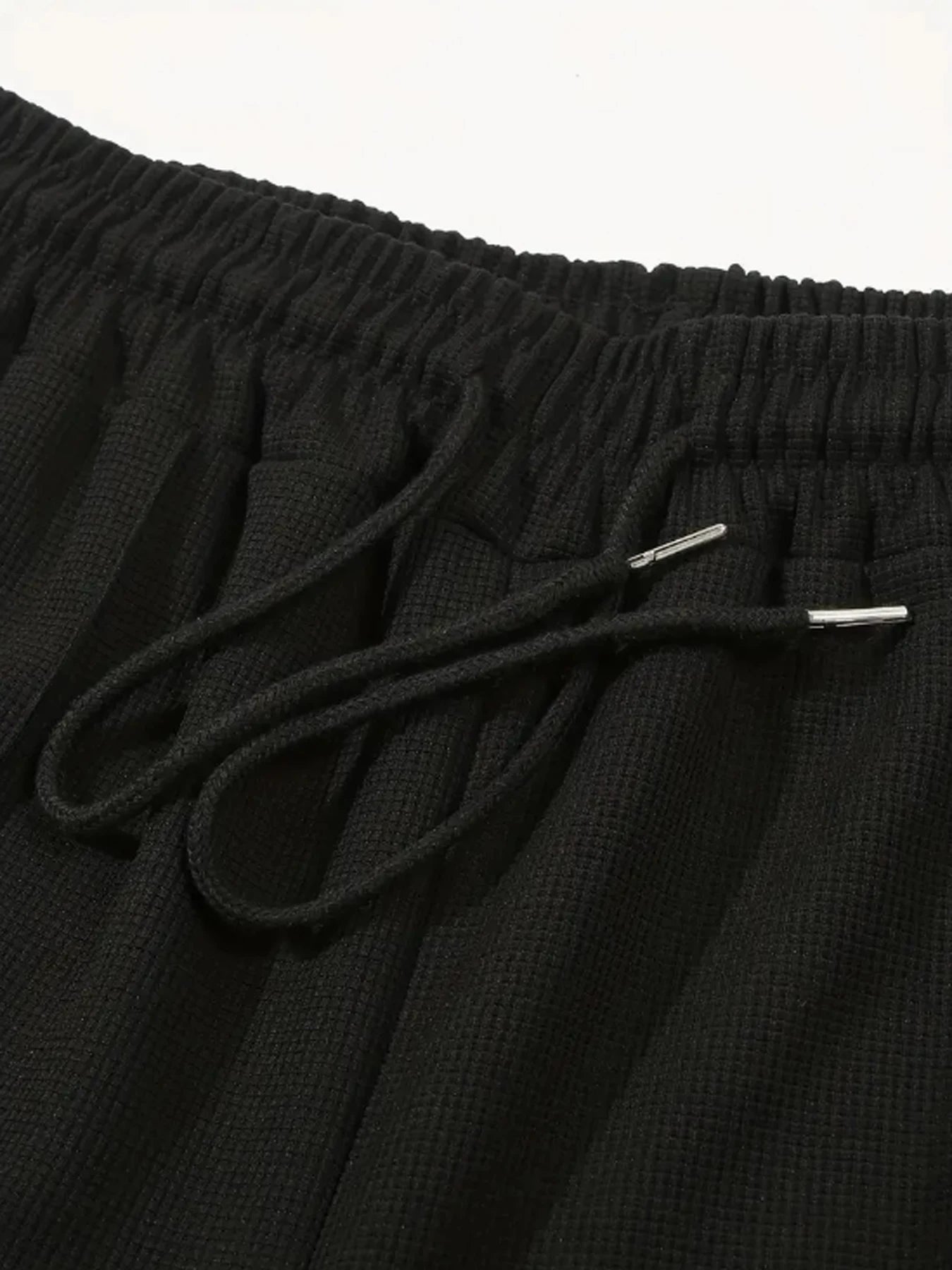 High Waist Men's Waffle Suit Pants