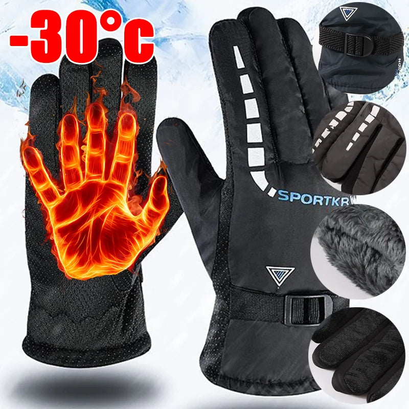 Winter Thermal Cycling Gloves - Anti-Slip for Skiing