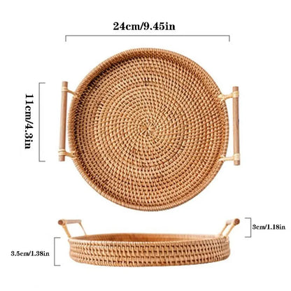 Assiette à pain de petit déjeuner de forme ronde avec poignée