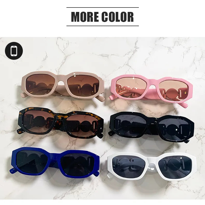 Retro UV400 Rectangle Sunglasses for Men & Women
