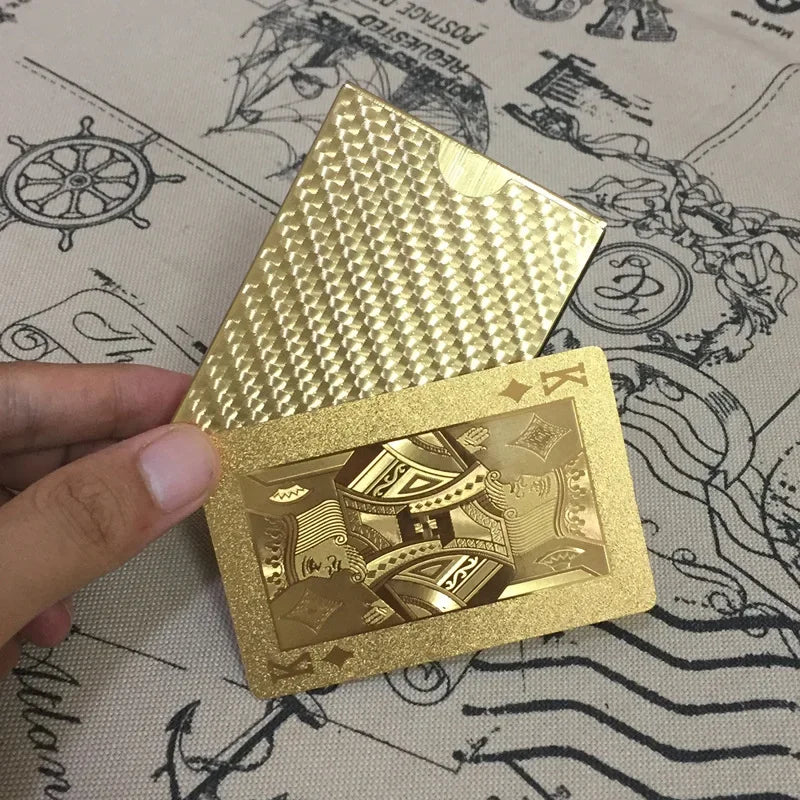 24K Gold Foil Playing Cards Deck - Poker Practical Jokes