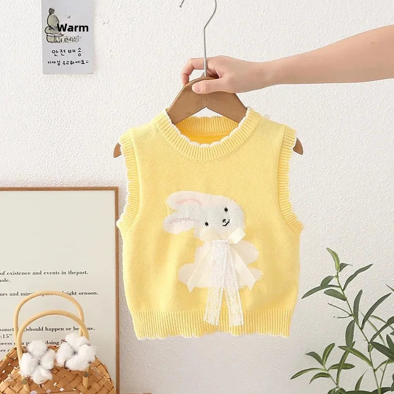 Kuscheliger Strickwestenpullover für Mädchen