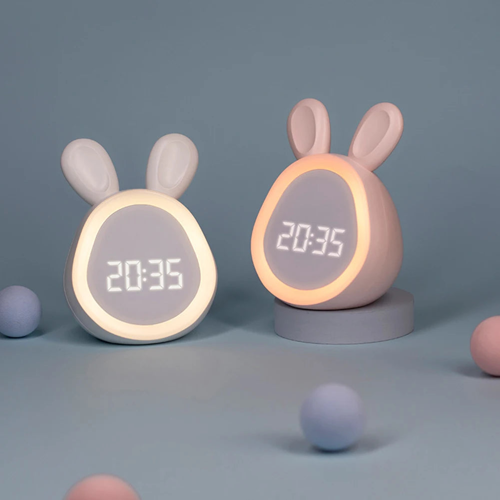 Réveil LED en forme de lapin adorable