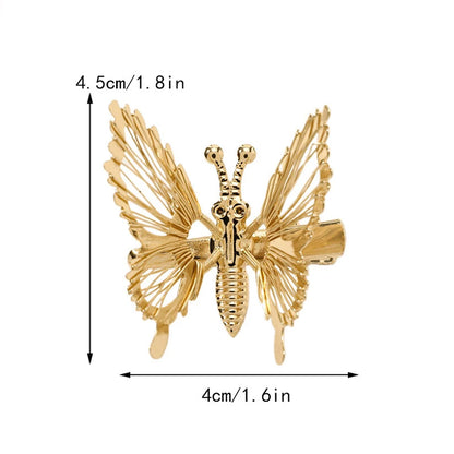 Golden Butterfly Hairpin Vintage Charm