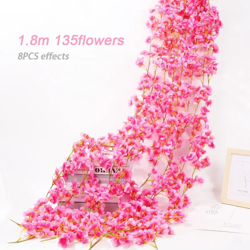 Silk Cherry Blossom Sakura Garland - Home & Party Decoration