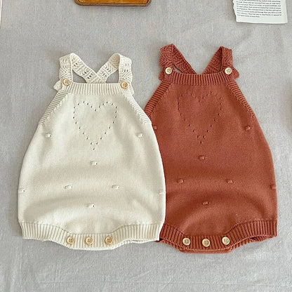 Breathable Knitted Sleeveless Romper Newborn Baby