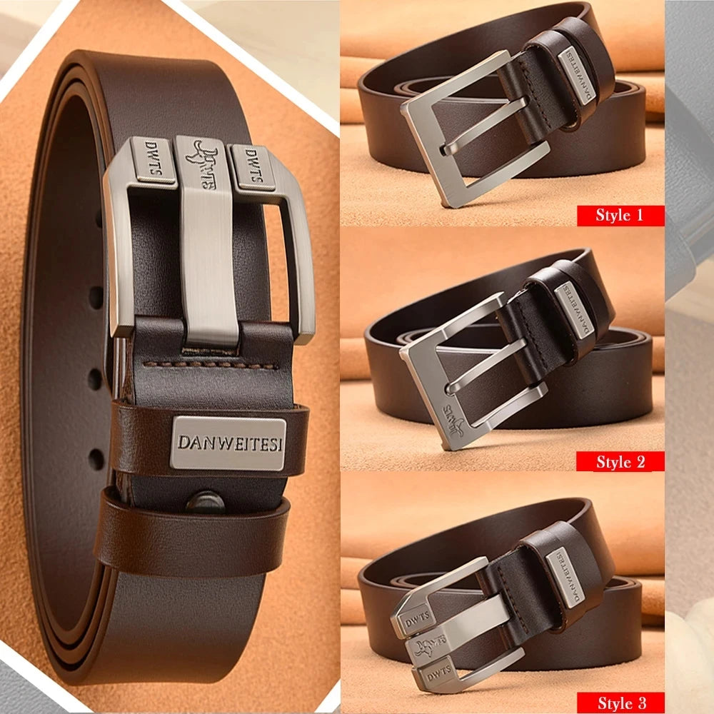 Ceinture en cuir véritable pour hommes