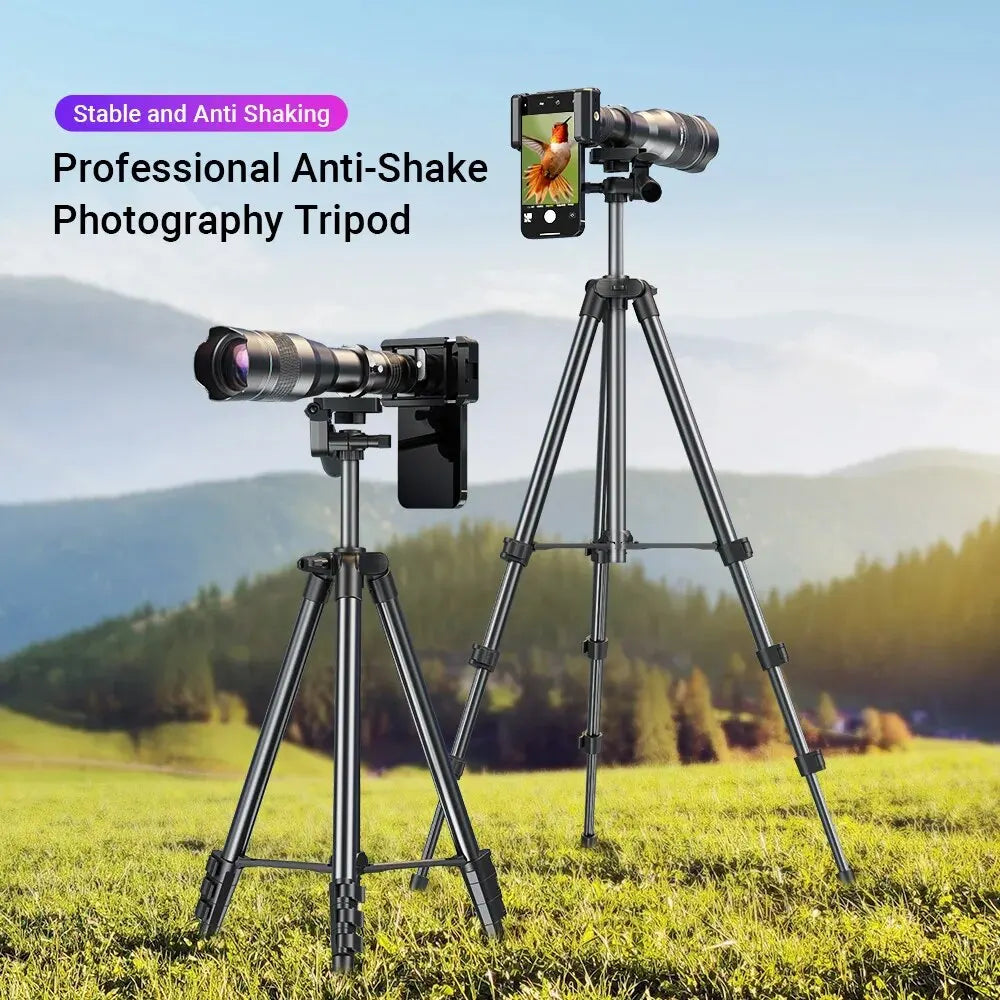 60X Mobile Phone Telescope Lens with Extendable Tripod