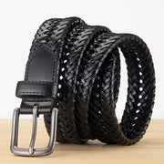 Vintage Knit Leather Belt-Stylish & Hole-Free