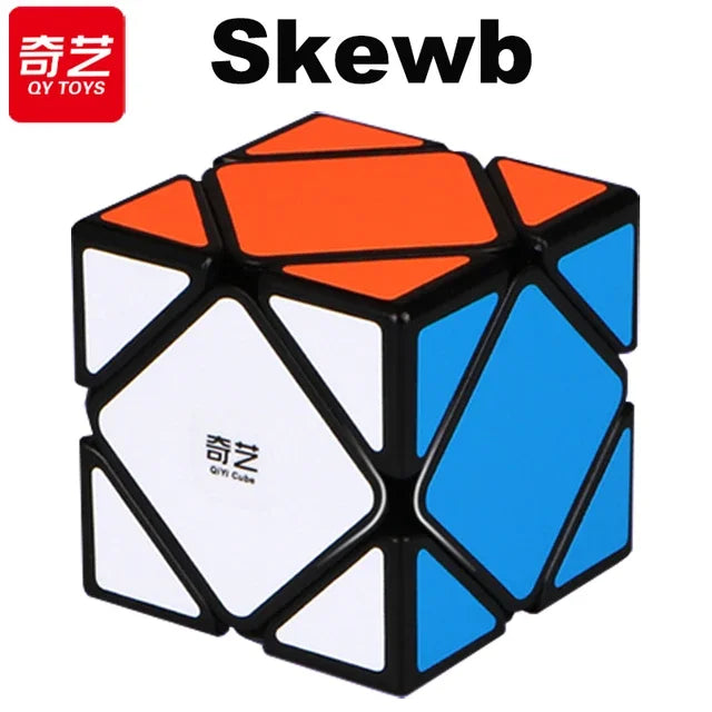 QiYi Dino Cube 3X3 Magic Speed ​​Cube - Jouet de puzzle professionnel sans autocollant pour enfants