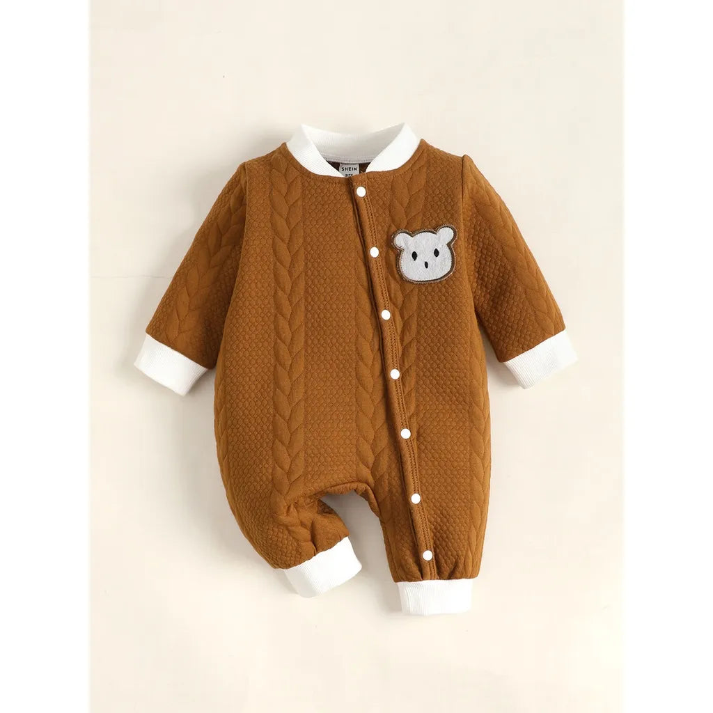 Bear Knit Romper for Baby Boy