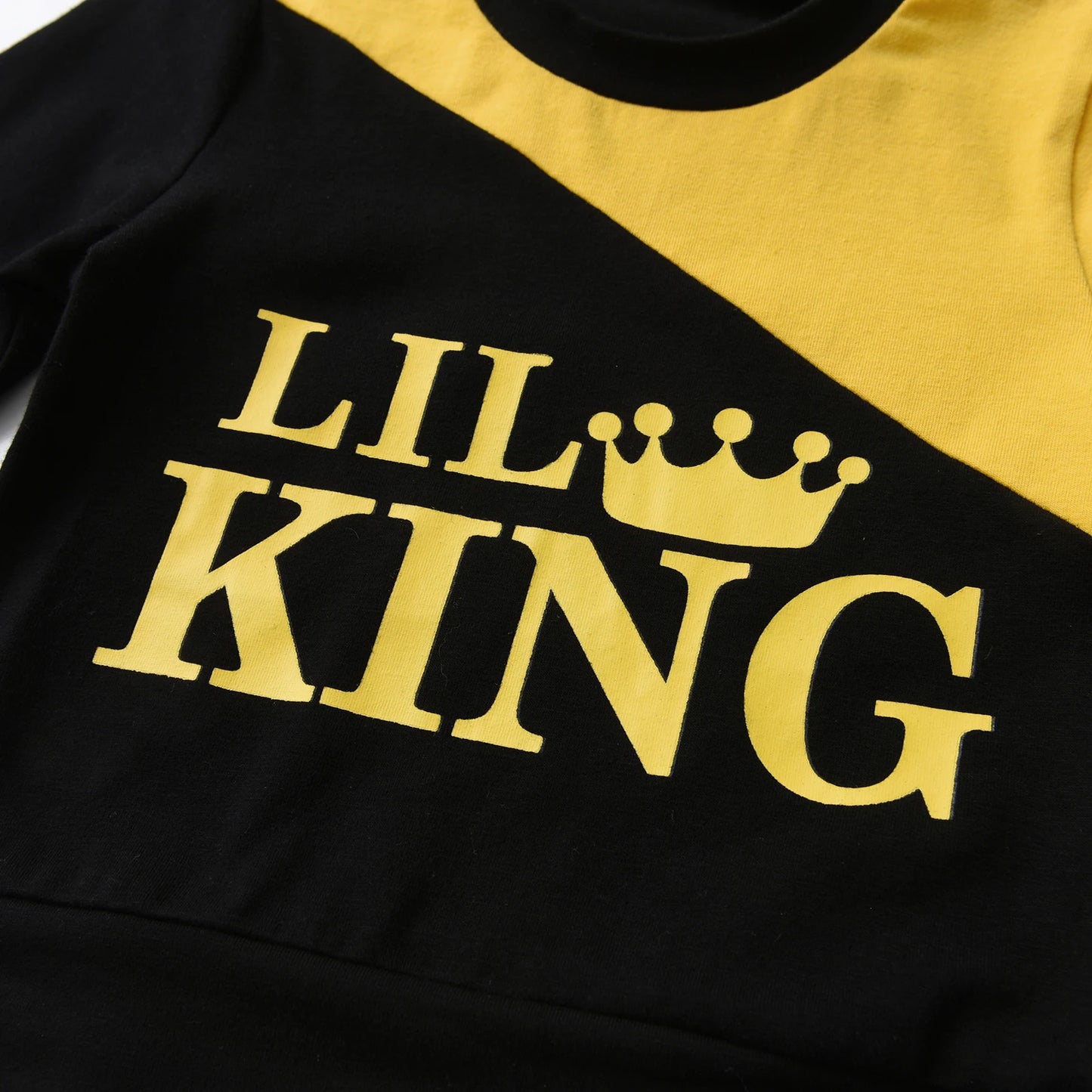 Krone farblich passender 2-teiliger Herbst-Jungen-Langarm-Pullover-Babyanzug