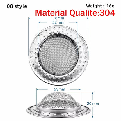 Stainless Steel Mesh Sink Strainer Filter