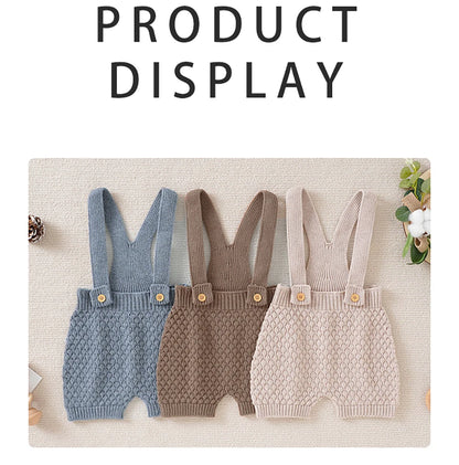 Newborn Baby Fashion Solid Sleeveless  Rompers