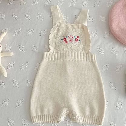 Breathable Knitted Sleeveless Romper Newborn Baby