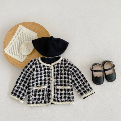 Baby Girl's Clothes Spring Plaid Long Sleeve