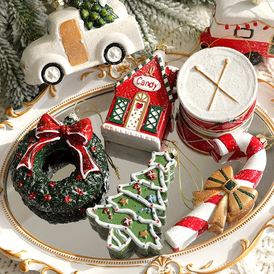 Guirlande pendentif décor d'arbre de noël festif, sac cadeau et sac cadeau