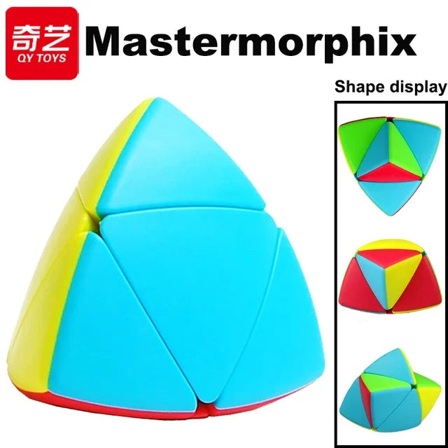 QiYi Dino Cube 3X3 Magic Speed ​​Cube - Jouet de puzzle professionnel sans autocollant pour enfants