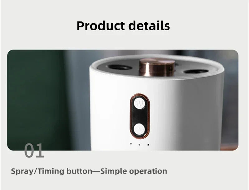 Elektrischer Ultraschall-Luftbefeuchter mit Doppeldüse und starkem Nebel, USB