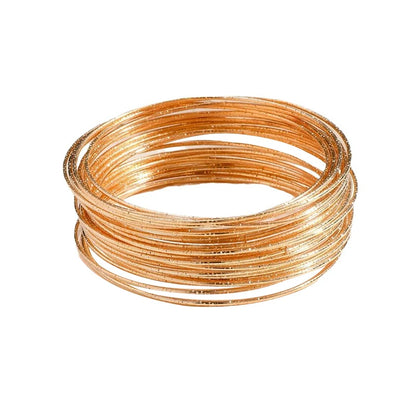 30 Pieces Metal Bangles Set