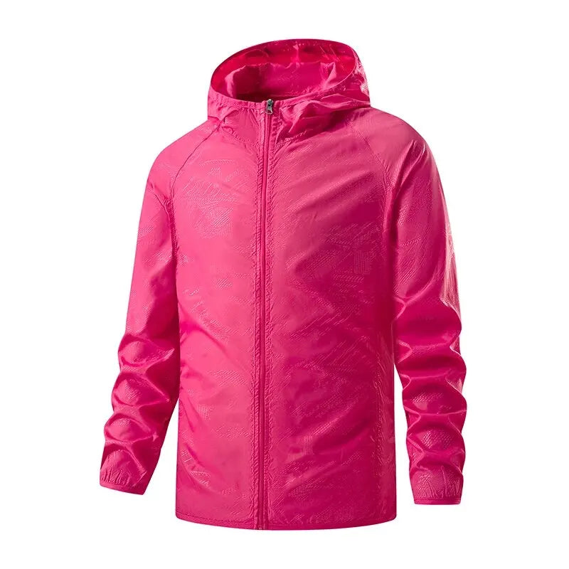 Veste de randonnée imperméable unisexe - Coupe-vent avec protection solaire 