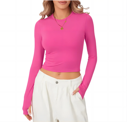 Y2K-Langarm-Slim-T-Shirts