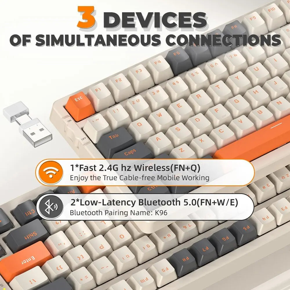 Kabellose mechanische Tastatur K96 – Dual-Modus