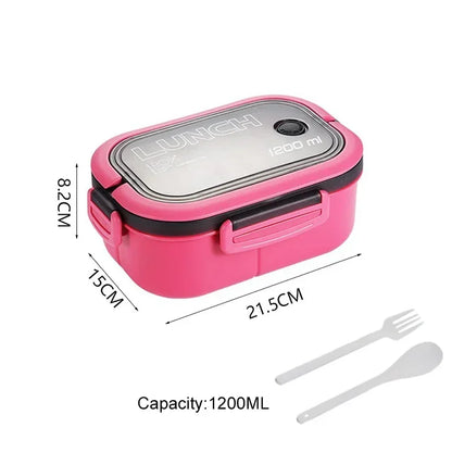 Boîte à lunch double couche avec cuillère