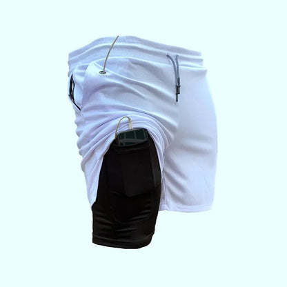 Nouveaux shorts de course pour hommes 2 en 1, salle de sport d'entraînement