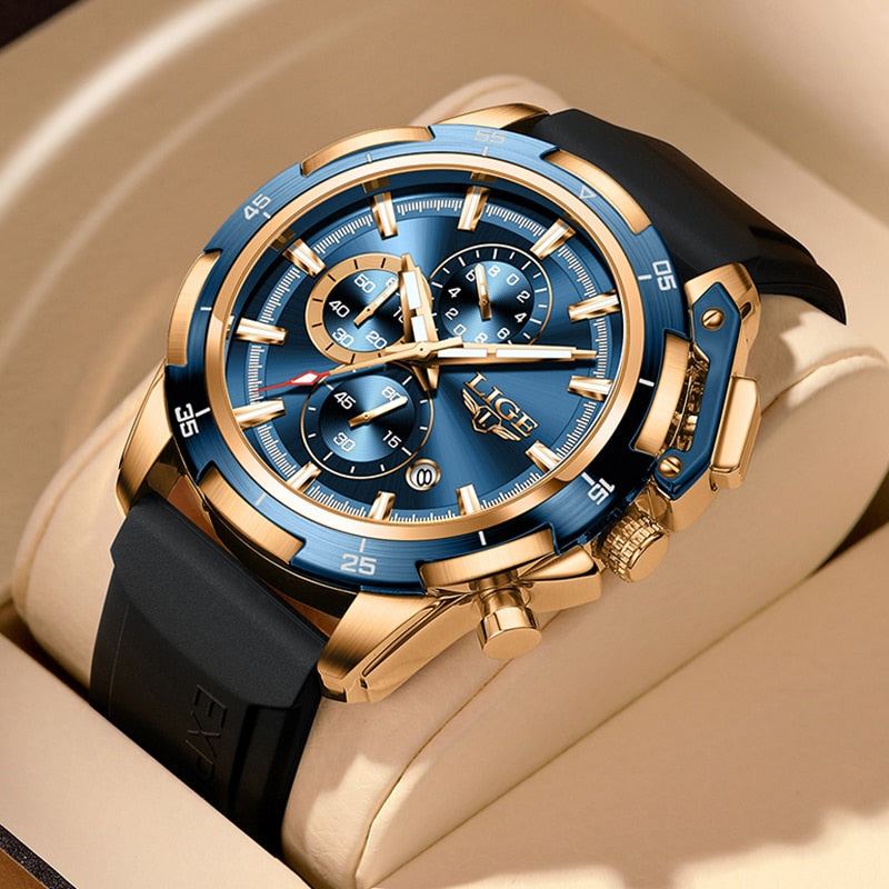 Montre chronographe en silicone pour femme LIGE