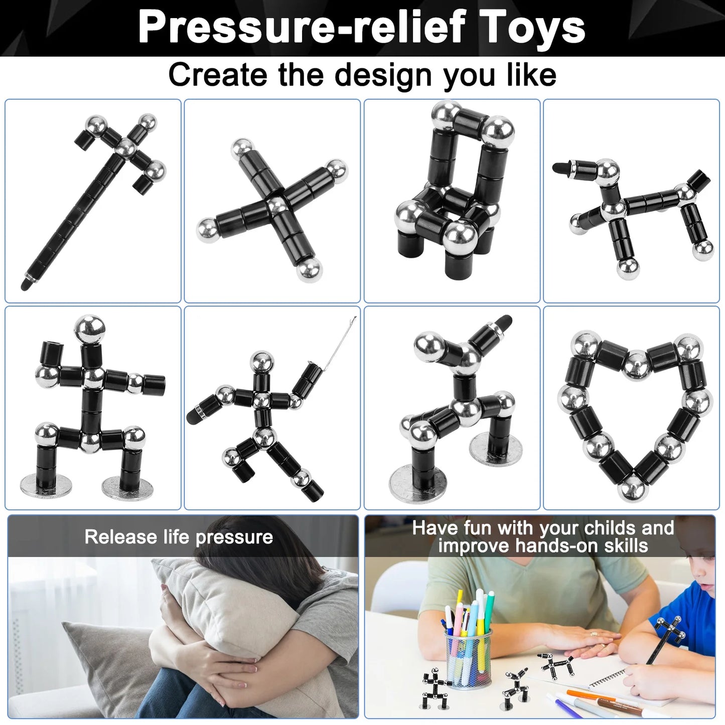 Stylo magnétique multifonction – Cadeau anti-stress 