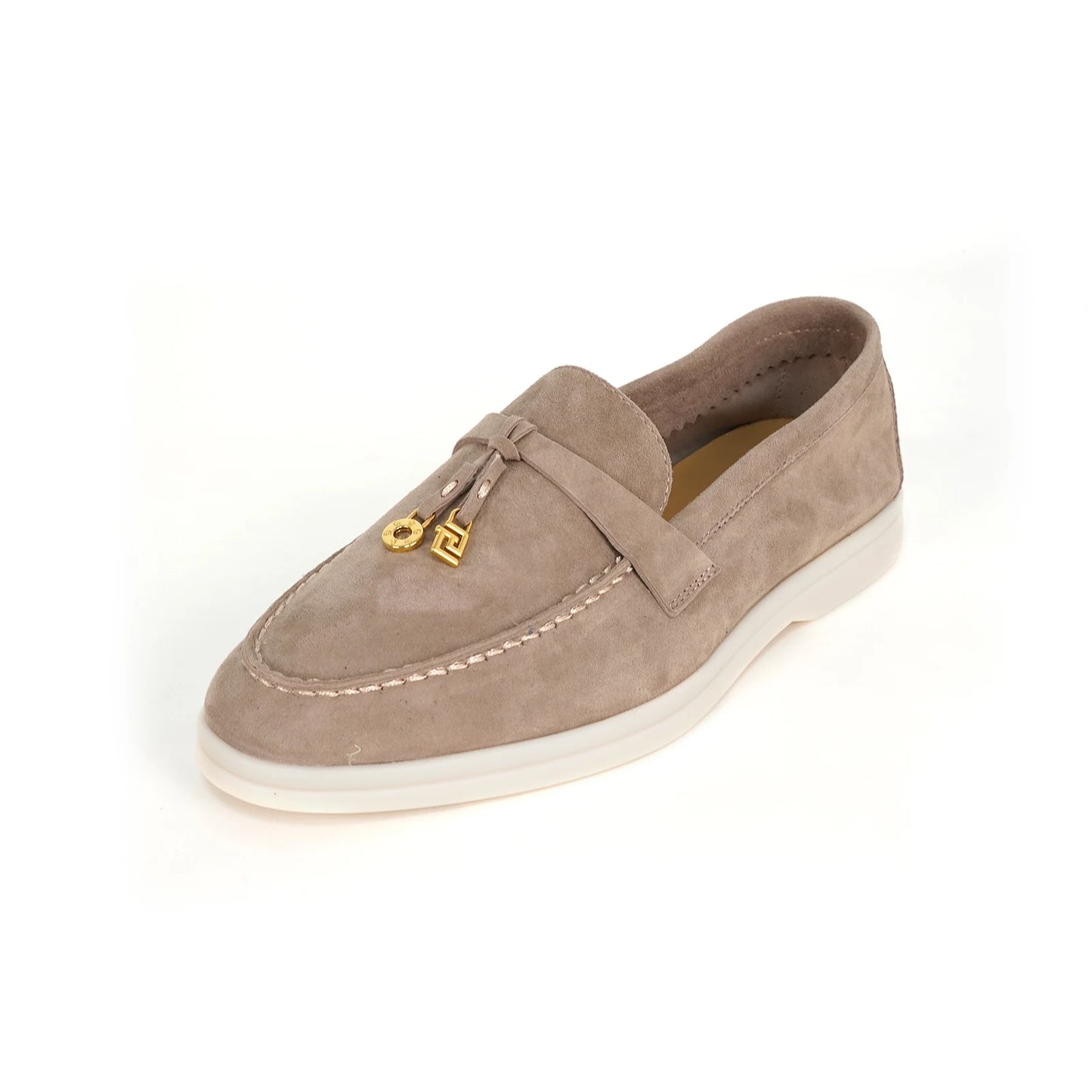 Women Loafers Sheepskin Suede Summer Walk Shoes Women Spring Autumn Fashion Casual Metal Decor Flat Shoes Slip On Cozy Flats