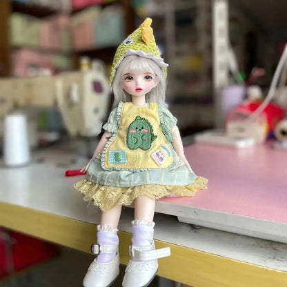 Poupée BJD 30 cm 1/6, ensemble complet avec 3 paires d'yeux – Jouet tendance et mignon pour filles