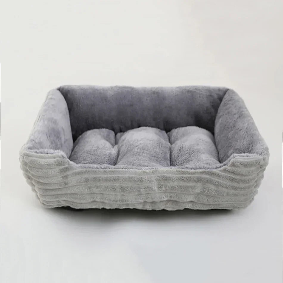 Plush Square Pet Bed Set