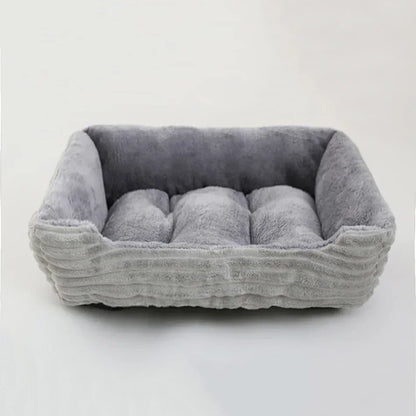 Plush Square Pet Bed Set
