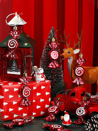 Décorations de bonbons de Noël festives en 6 pièces pour le plaisir des arbres