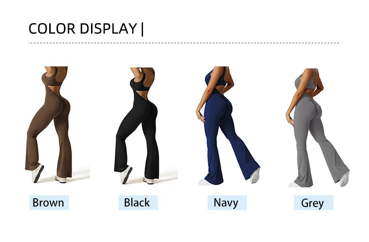 Ärmelloses Einteiler-Sport-Yoga-Kleidung mit Hüftheben für Damen mit U-Ausschnitt