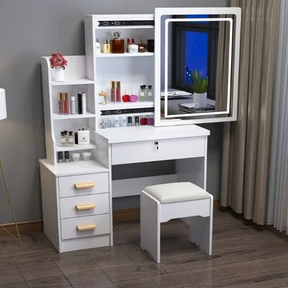 Bureau de coiffeuse Castle avec miroir éclairé