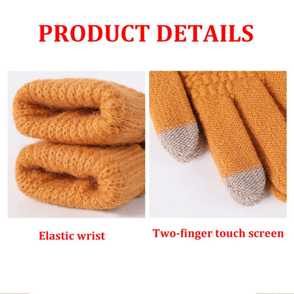 Winter Warm Knit Gloves – Touchscreen Compatible
